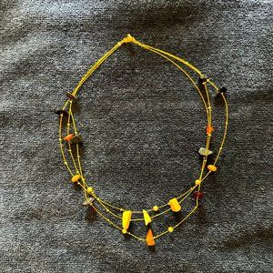 Beaded 16" Gold Toned Necklace